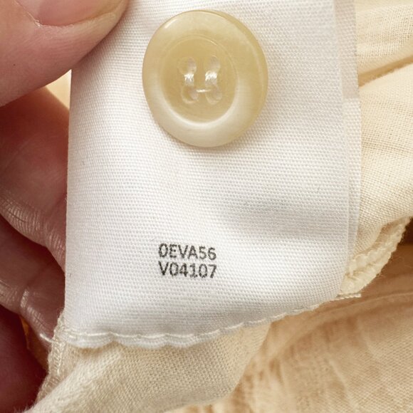 Vanessa Bruno embroidered cropped ivory pants, size 36. Fits like a size 2 - Picture 8 of 11